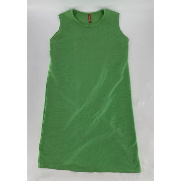 Hanna Andersson Women’s Kelly Green Ribbed Textured Knit Dress Sz Sm, USA, FLAW - Picture 3 of 13